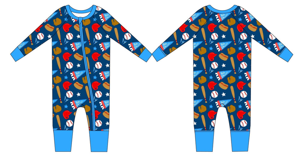 Baseball Bamboo Zippy Pajamas