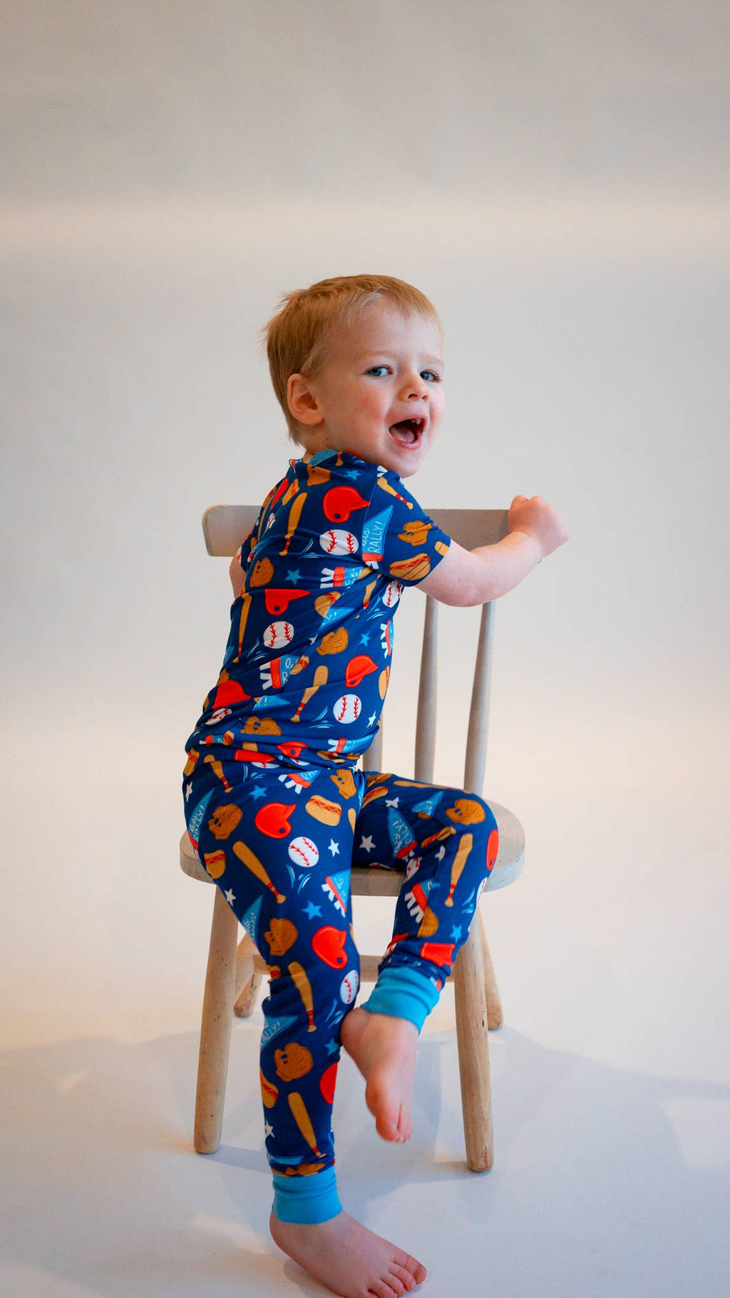Baseball Bamboo Two-Piece Pajamas