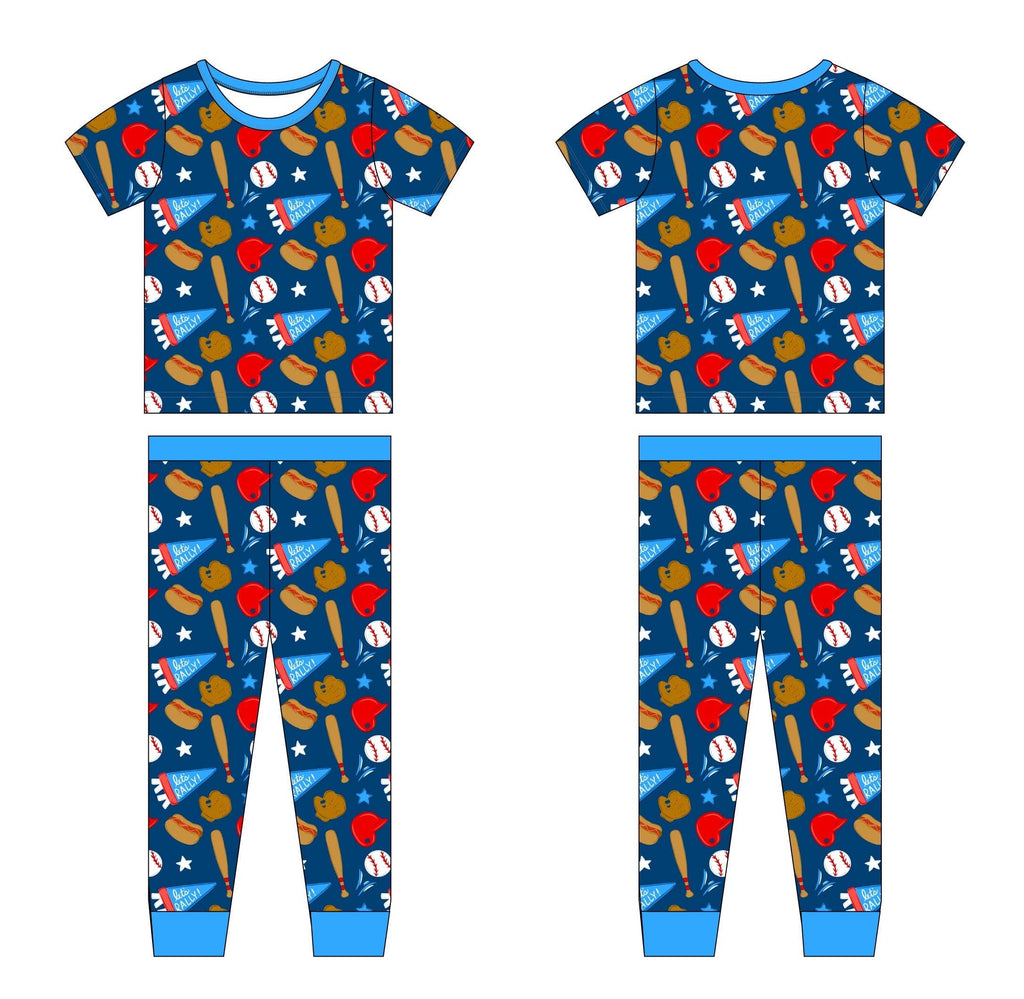 Baseball Bamboo Two-Piece Pajamas