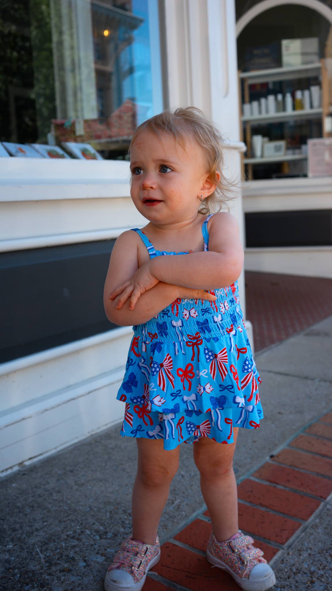 Fourth of July Smocked Bamboo Romper