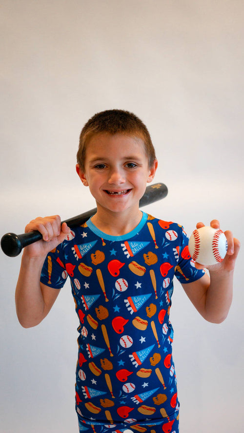 Baseball Bamboo Two-Piece Pajamas