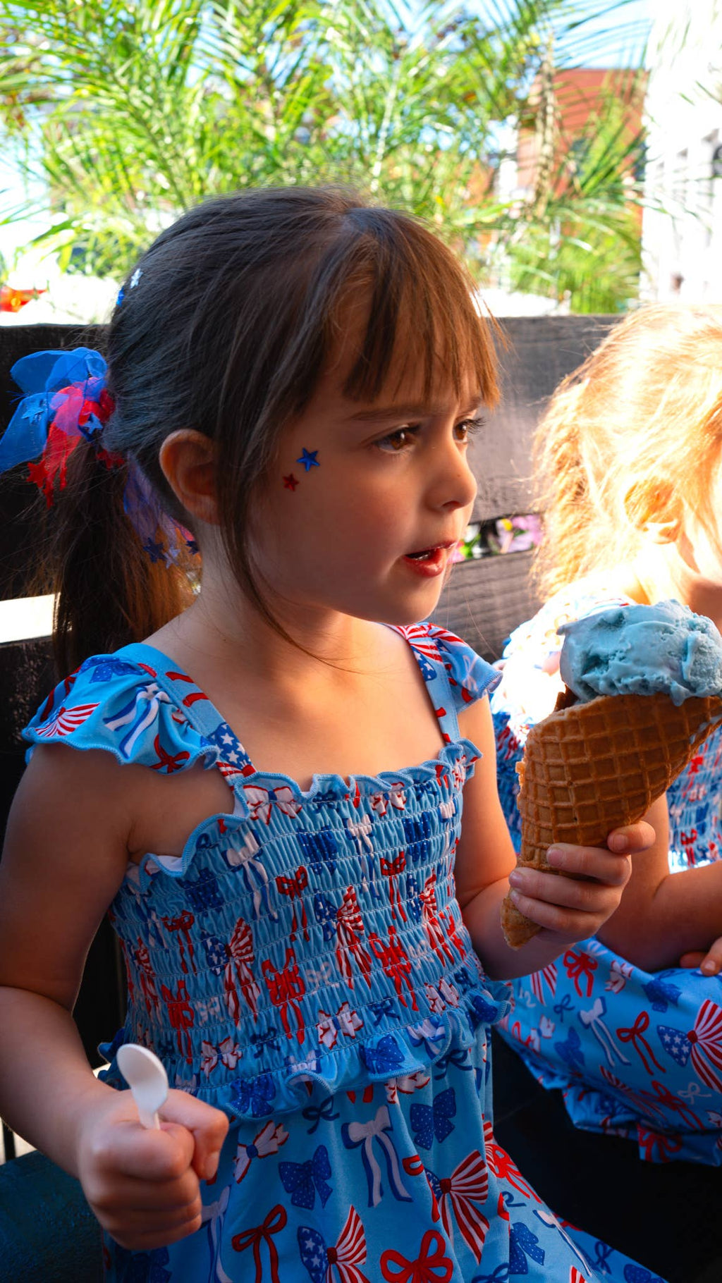 Fourth of July Smocked Bamboo Dress