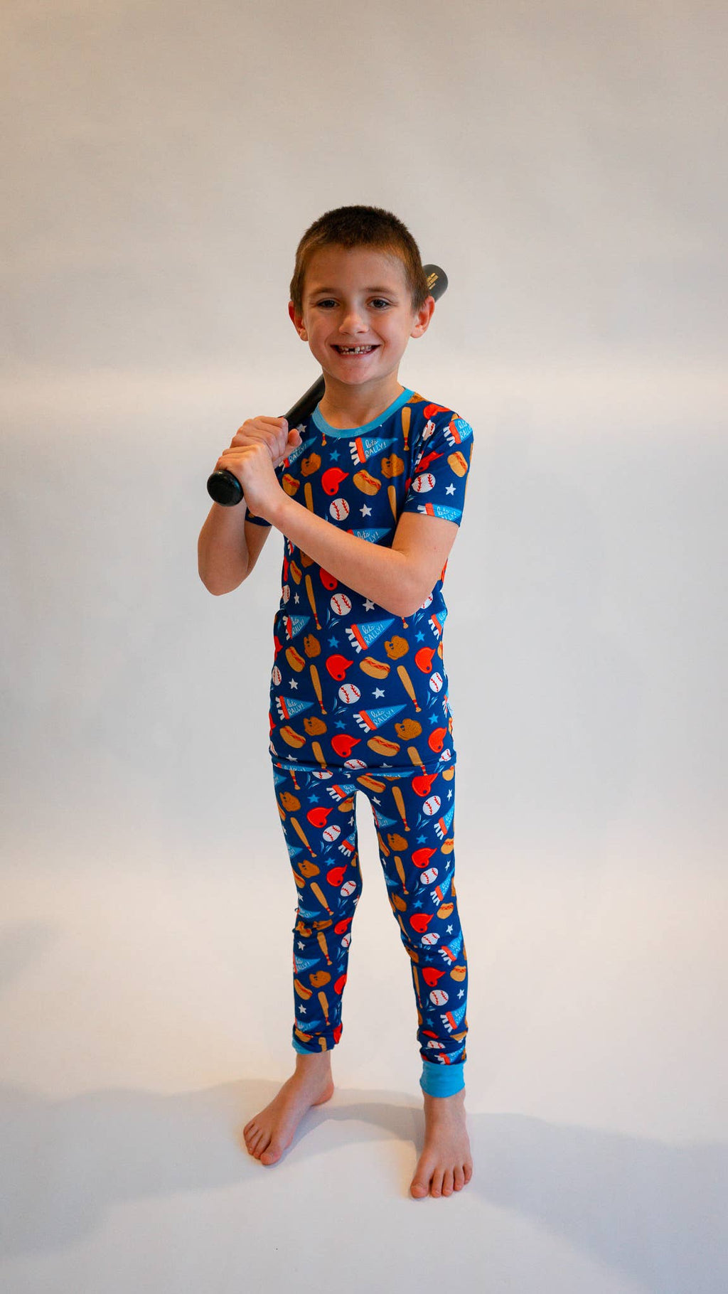 Baseball Bamboo Two-Piece Pajamas