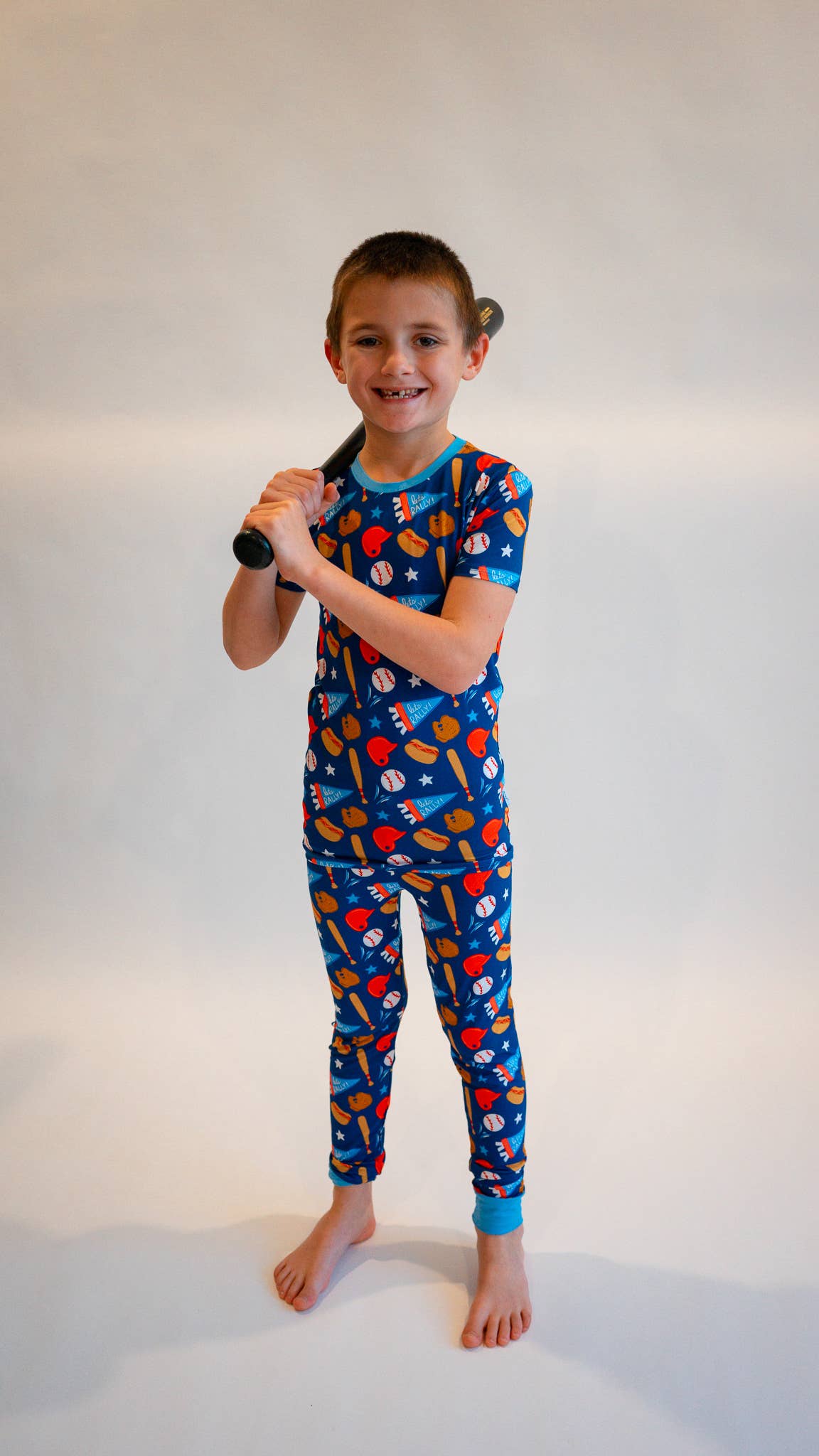 Baseball Bamboo Two-Piece Pajamas