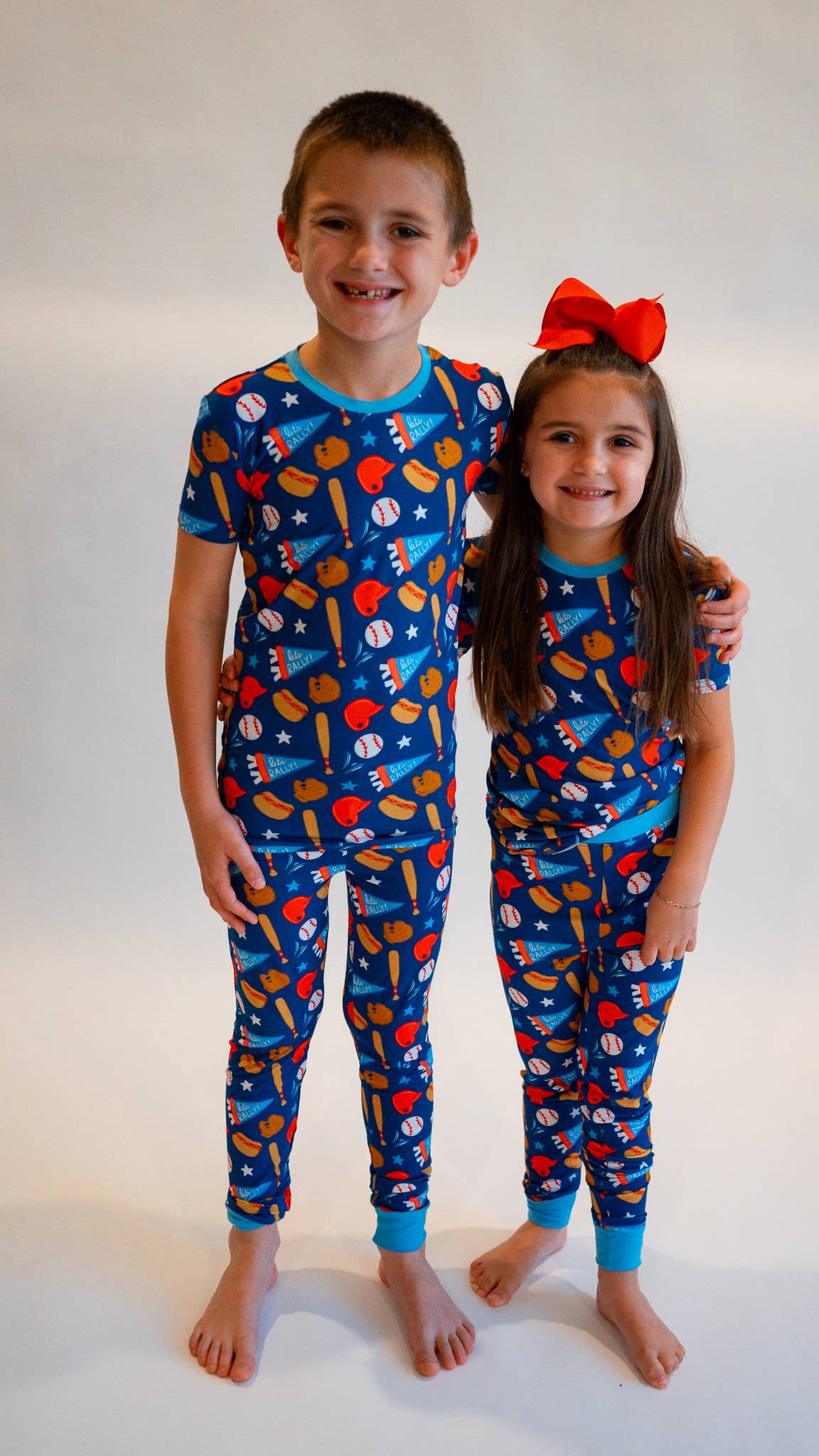 Baseball Bamboo Two-Piece Pajamas